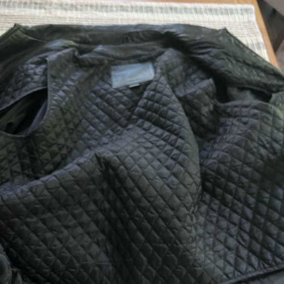 American Classics Men's Black Leather Quilt lined bomber Jacket XL - Picture 10 of 15